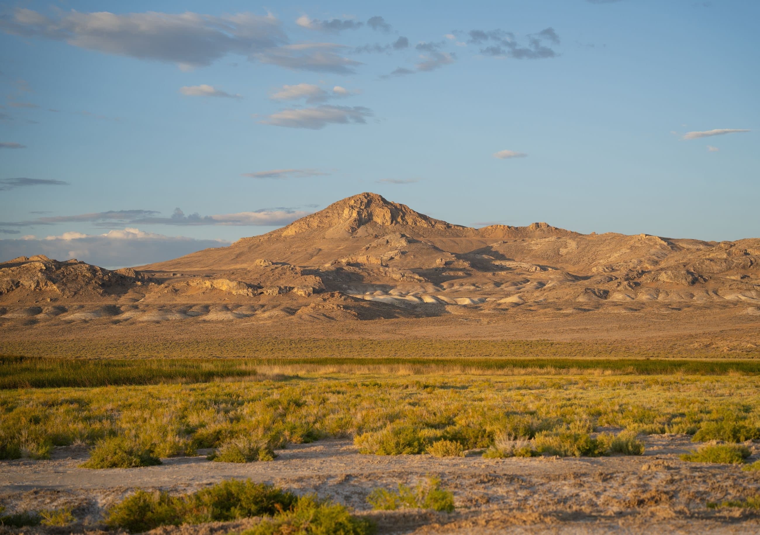 A Great Basin valley at golden hour